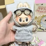 17cm labubu doll outfit baby field hoodie soft texture