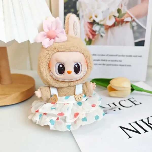 17cm labubu doll outfit delicate ruffles playful volume design