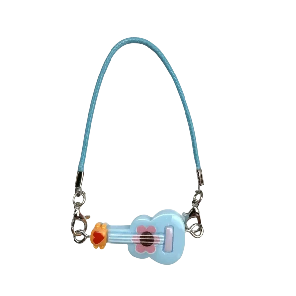 17cm labubu doll outfit floral dress headband shoes ukulele