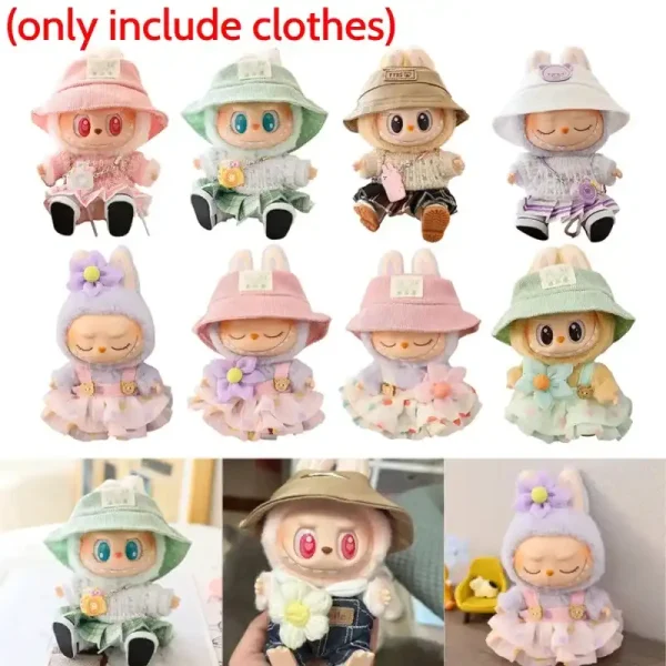 17cm labubu doll outfit for party and playtime