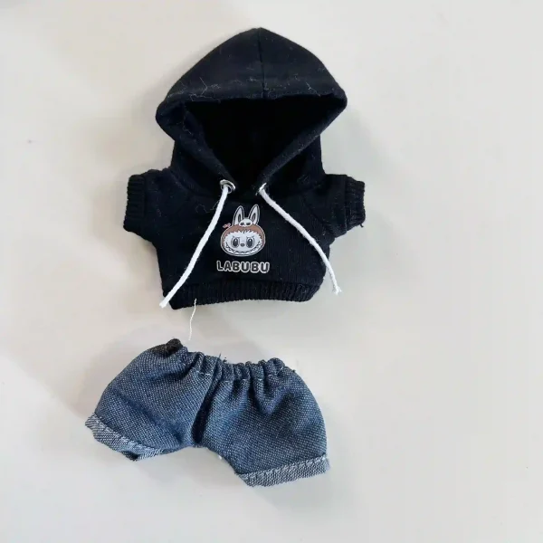17cm labubu doll outfit set adorable bear hoodie set