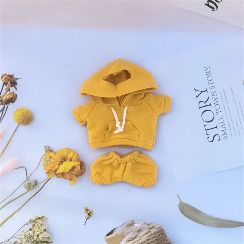 17cm labubu doll outfit set bear hoodie various color options