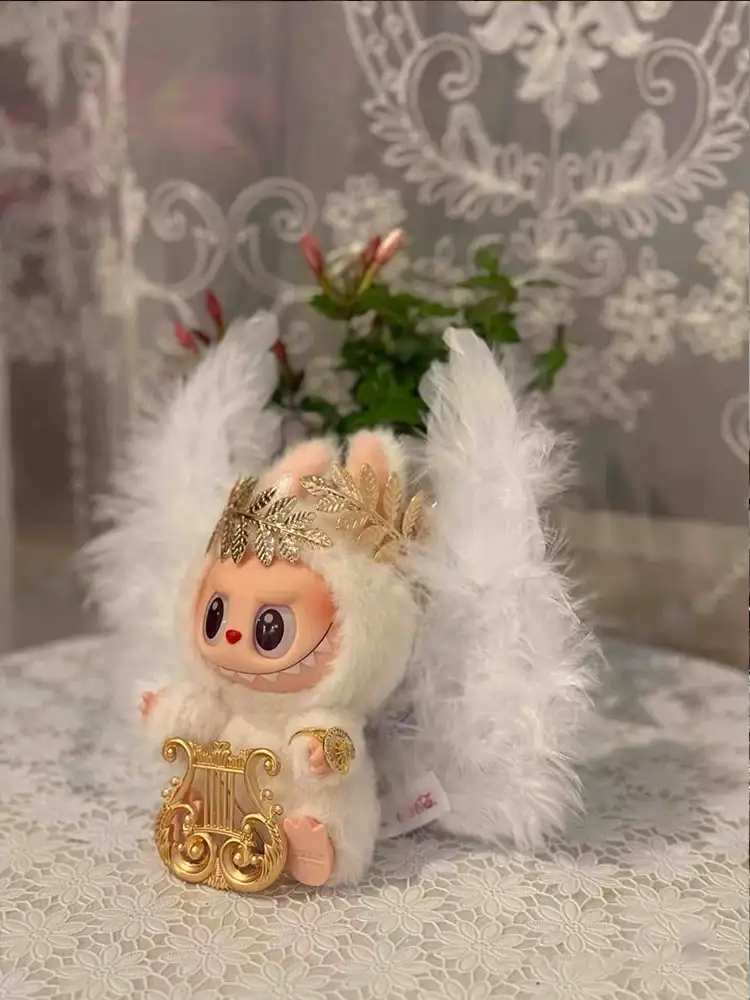 17cm labubu v1 v2 v3 compatible angel costume set