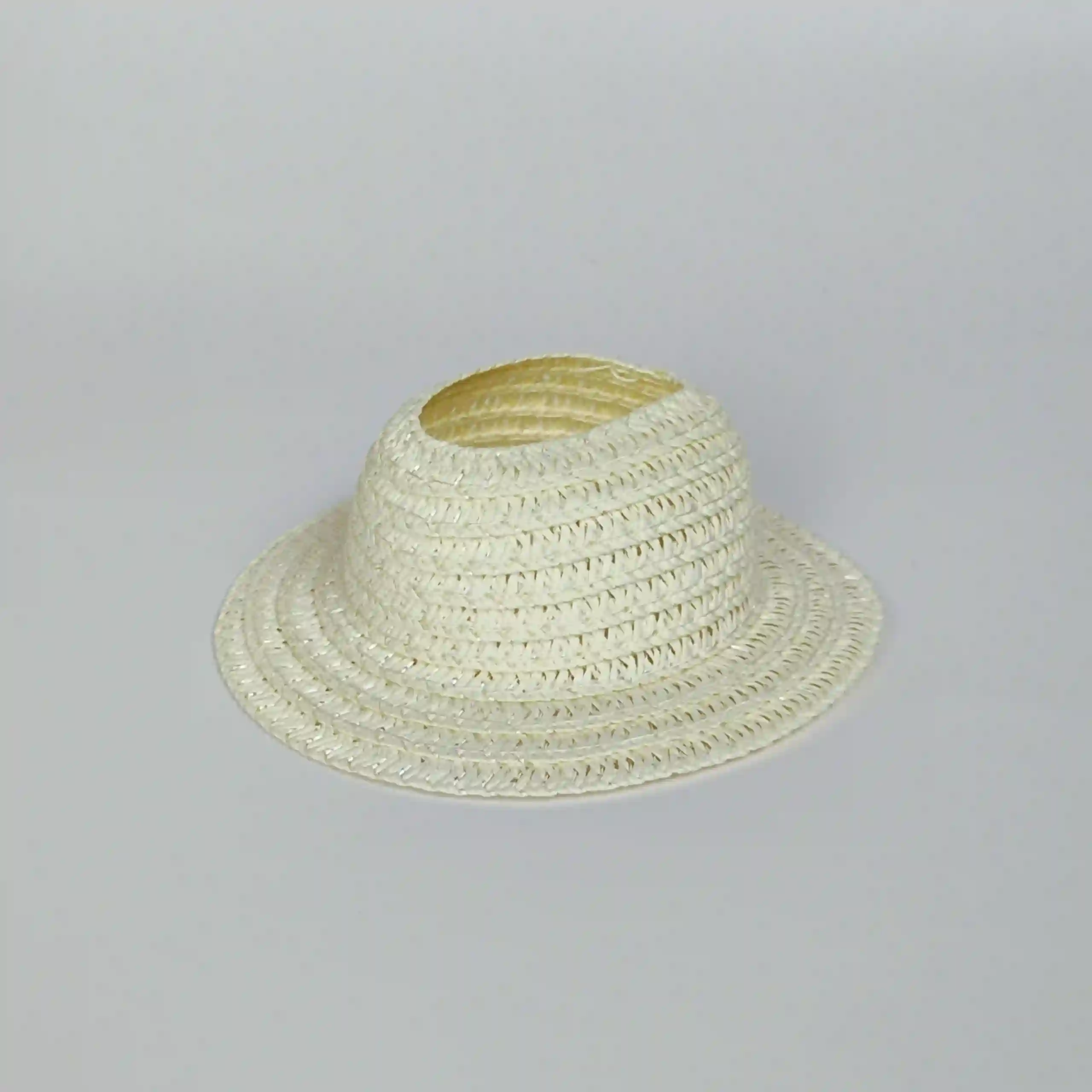 1 12 scale labubu doll clothes straw hats pink and white trim