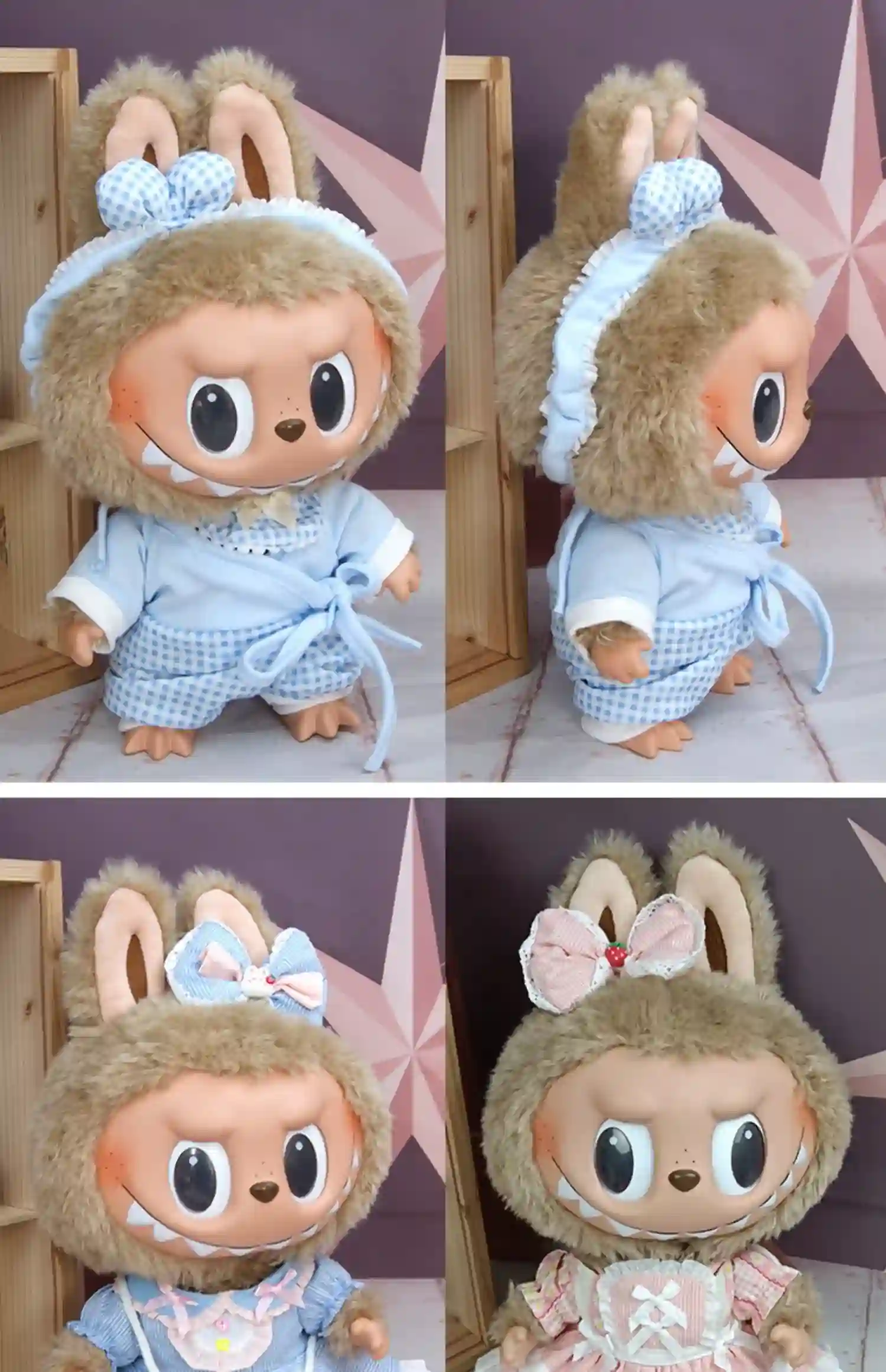 37cm labubu doll clothes cute campus wind outfit