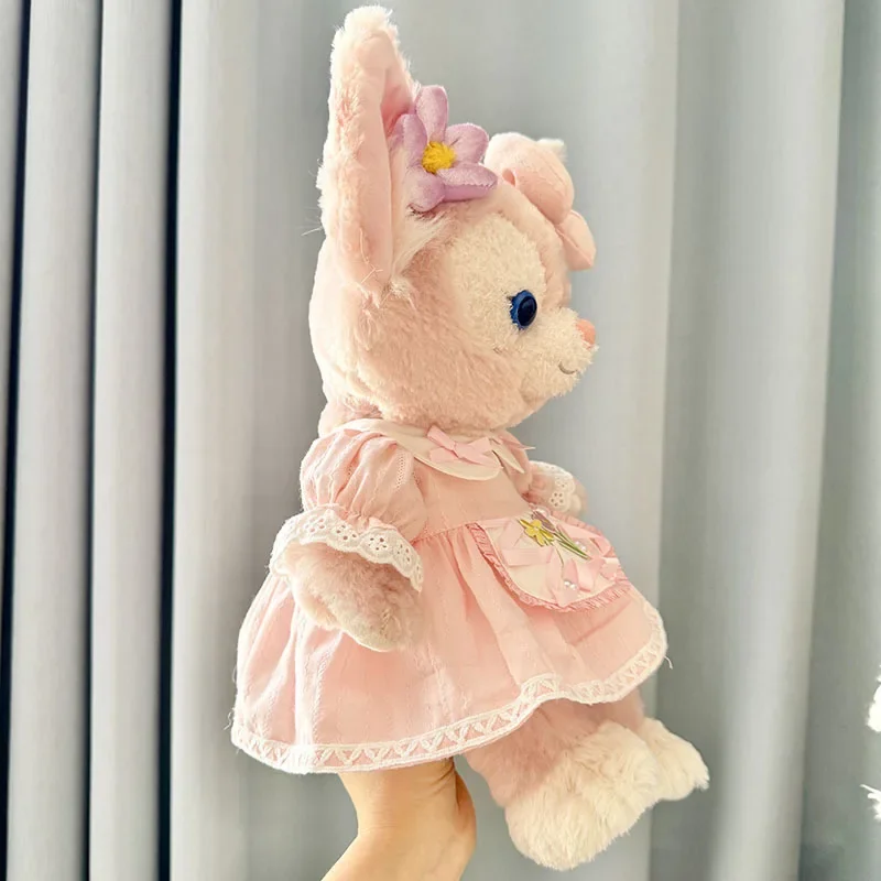 38cm Labubu doll clothes pink tulip dress and headband set
