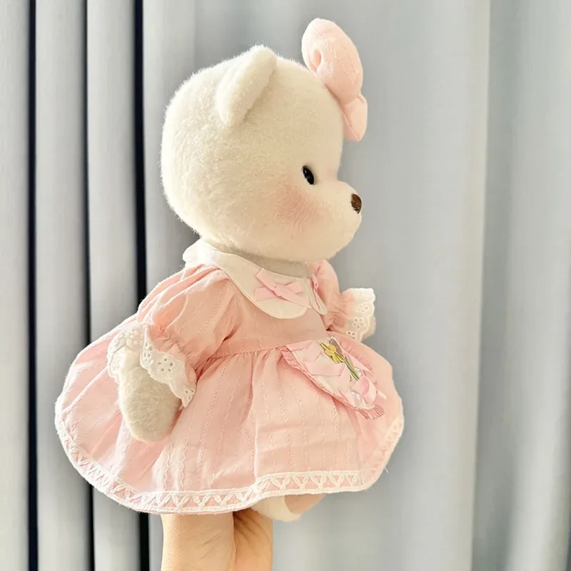 38cm Labubu pink floral dress outfit for plush doll