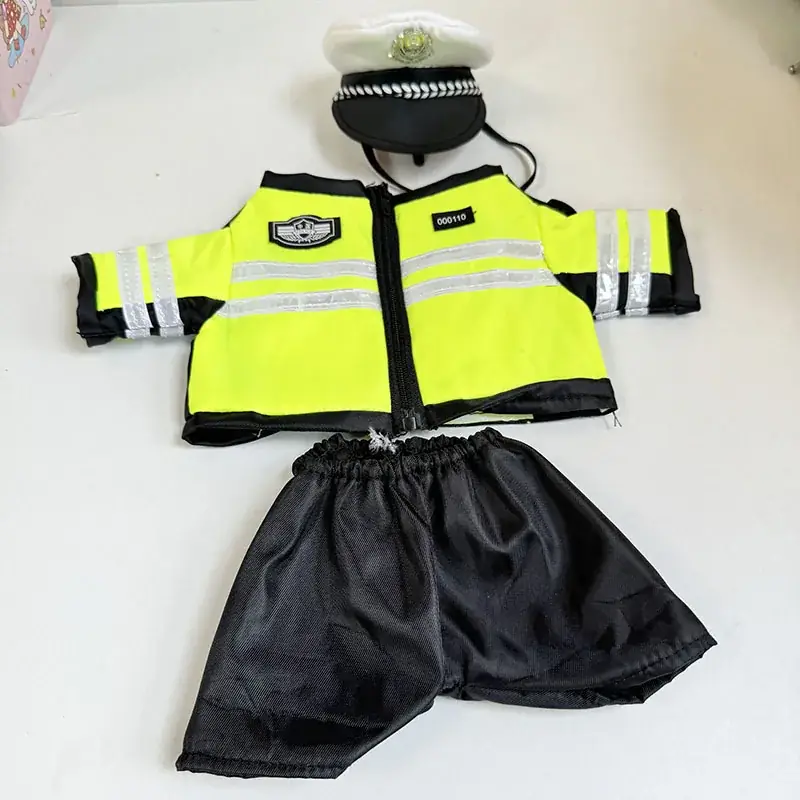 38cm Labubu police officer costume outfit set