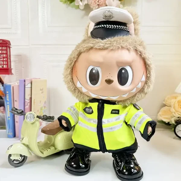 38cm labubu police outfit for imaginative play