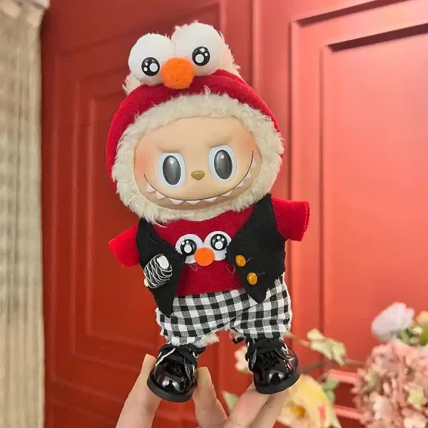 Comfortable fit 17cm Labubu doll clothes outfit set