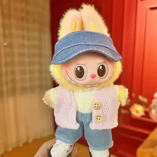 Long lasting enjoyment 17cm Labubu doll outfit