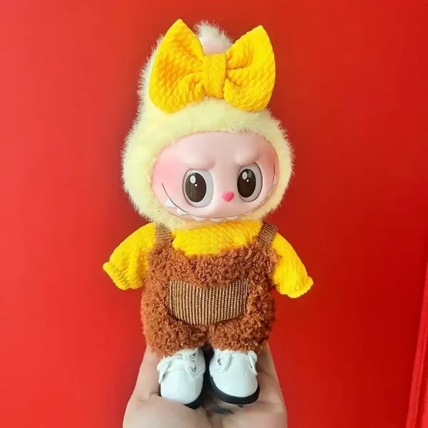 Playful sophisticated style 17cm Labubu doll outfit