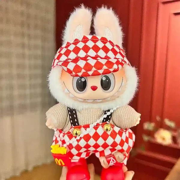 Soft structured fabric 17cm Labubu doll outfit