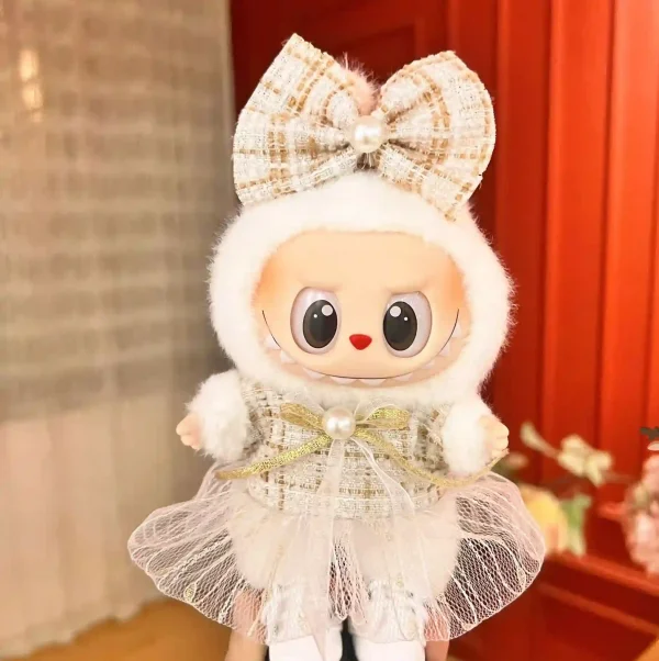 Sophisticated outfit for 17cm Labubu doll
