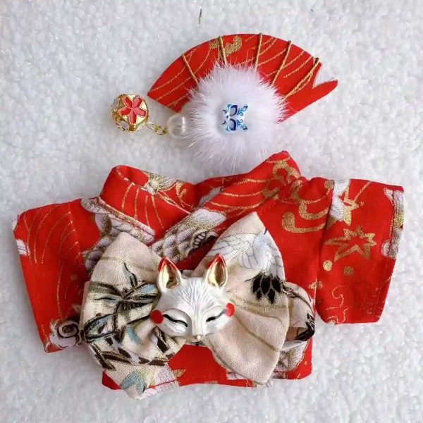 Unique kimono outfit for 17cm Labubu doll