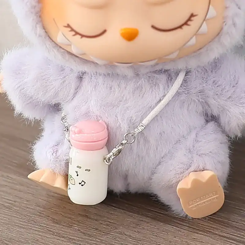 YYDS logo bunny hat outfit for 17cm Labubu doll