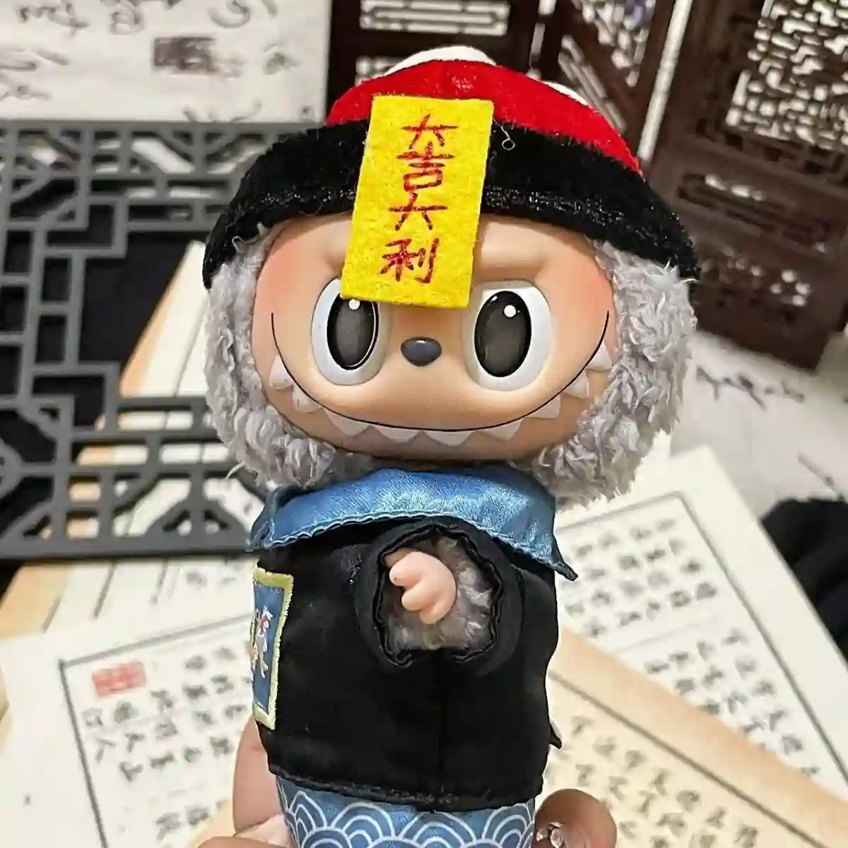 adorable 17cm Labubu clothes for Lunar New Year celebrations
