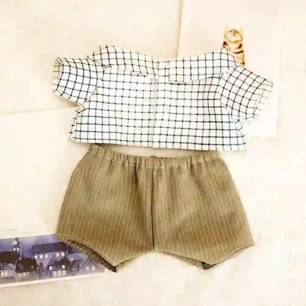 adorable 17cm Labubu doll clothes two piece outfit set