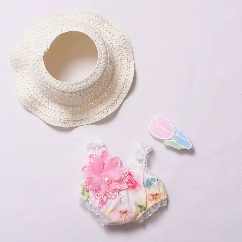 adorable 17cm Labubu doll summer clothing set with accessories