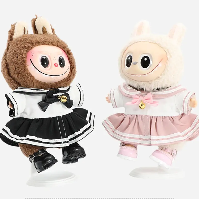 adorable 17cm Labubu plush toy sailor dress outfit gift