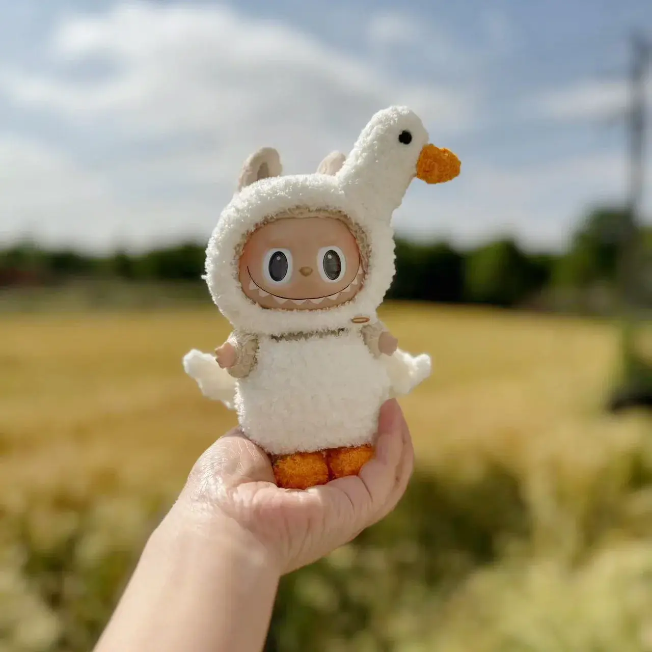 adorable 17cm Labubu space themed crochet outfit set gift