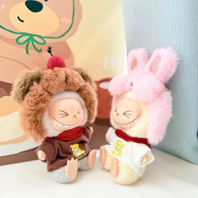 adorable animal themed outfit for 15 17cm labuubu plush doll