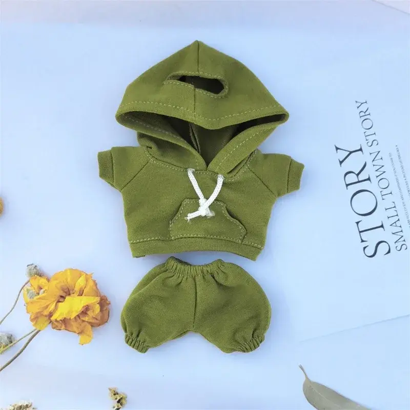 adorable bear hoodie outfit for 17cm labubu dolls diy