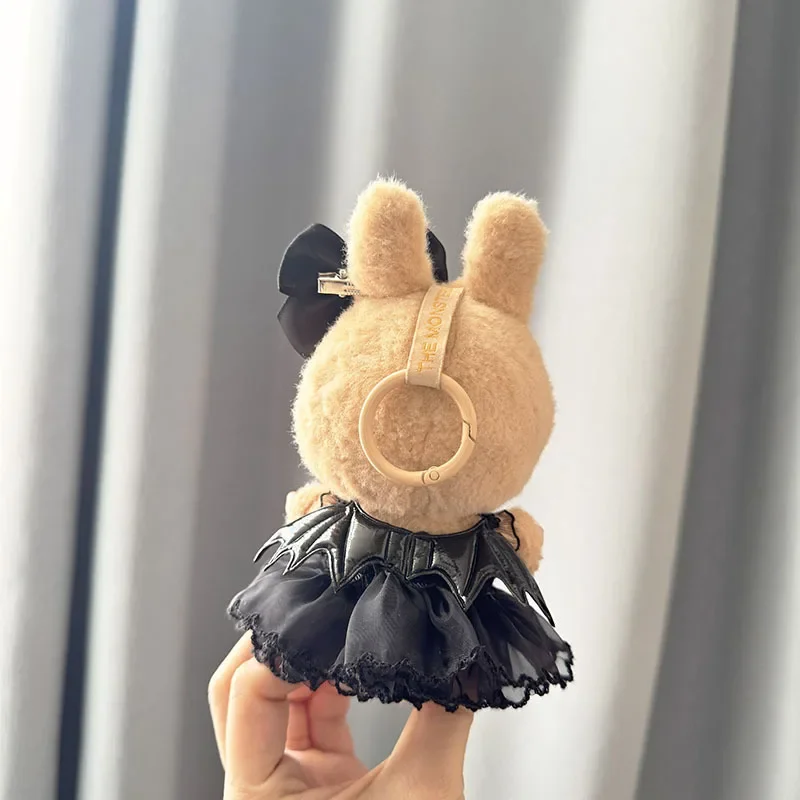 adorable black lace tutu and bat wings for labubu