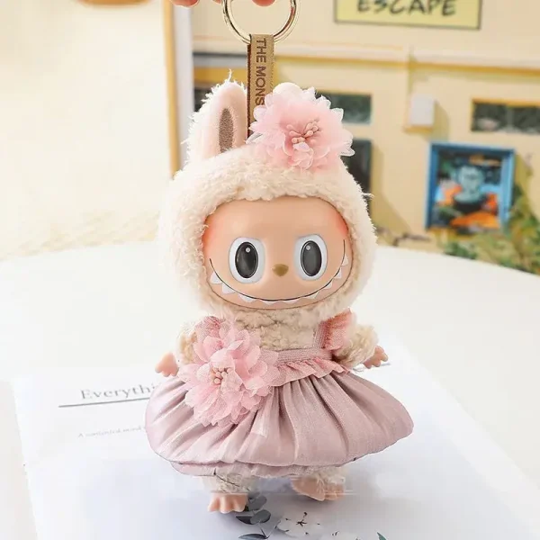 adorable bunny dress and bunny costume for labubu doll