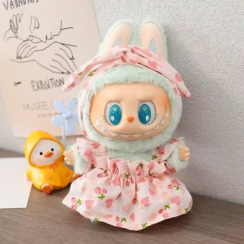 adorable bunny dress up outfit for labubu dolls