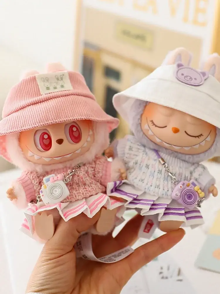 adorable bunny outfit for 17cm Labubu doll accessories
