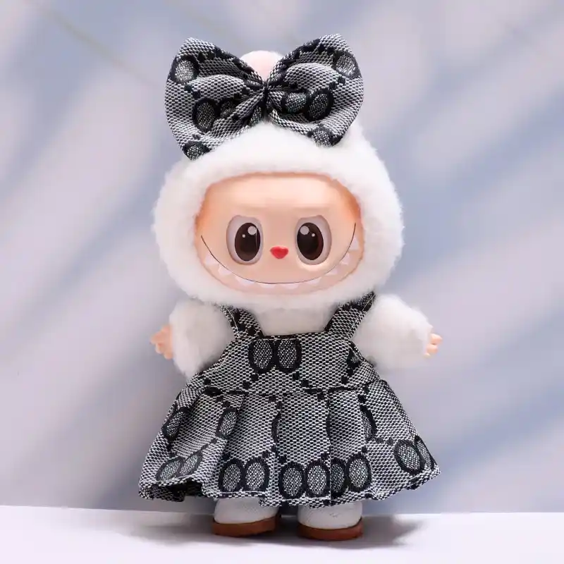adorable bunny themed clothing set for 17cm Labubu doll
