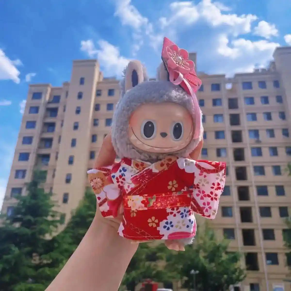 adorable floral kimono for 15 17cm labubu dolls
