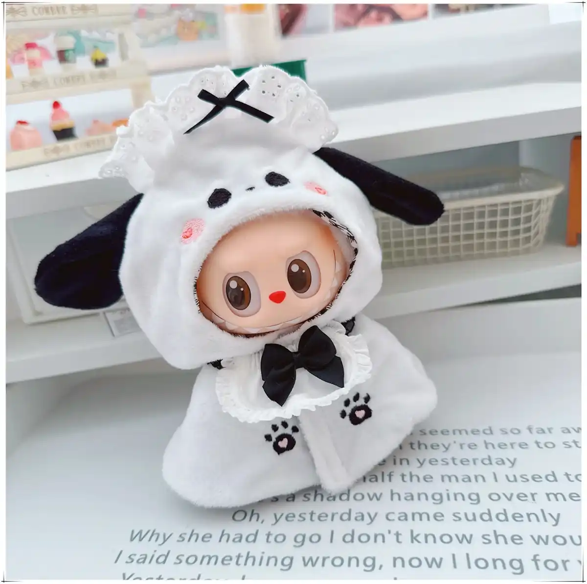 adorable labubu animal themed hooded cloaks for 15 17cm dolls