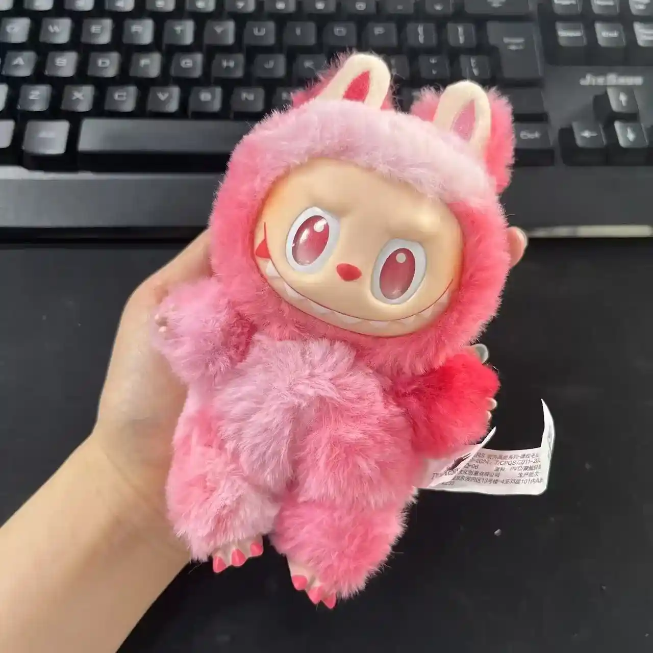 adorable labubu bunny costume keychain for car or desk