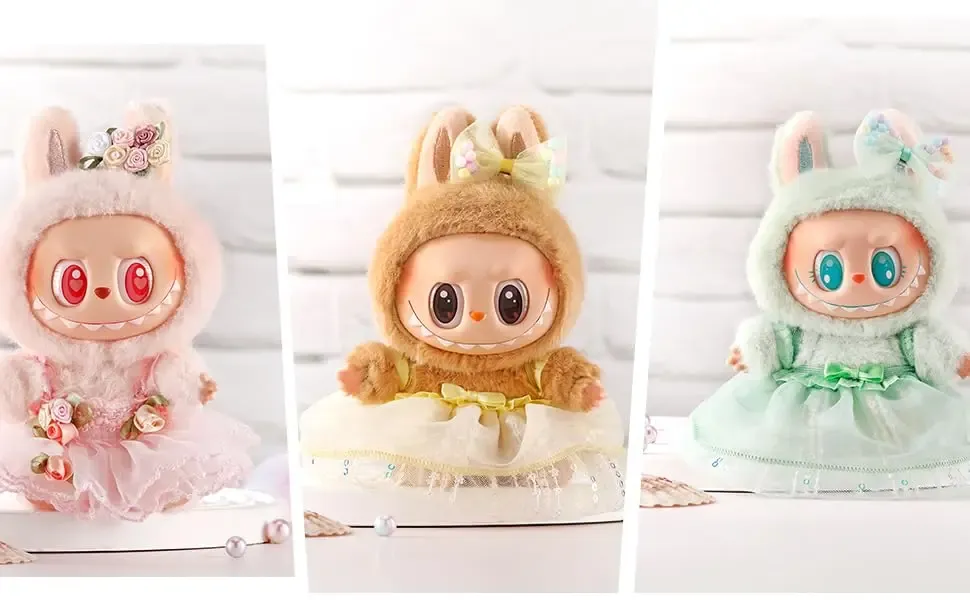 adorable labubu bunny dress outfit with hairband