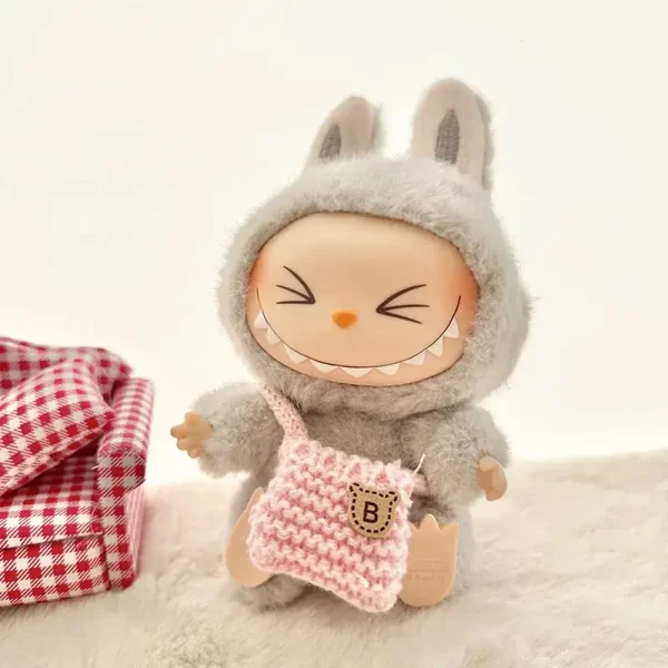 adorable labubu bunny outfit with plush bunny hood