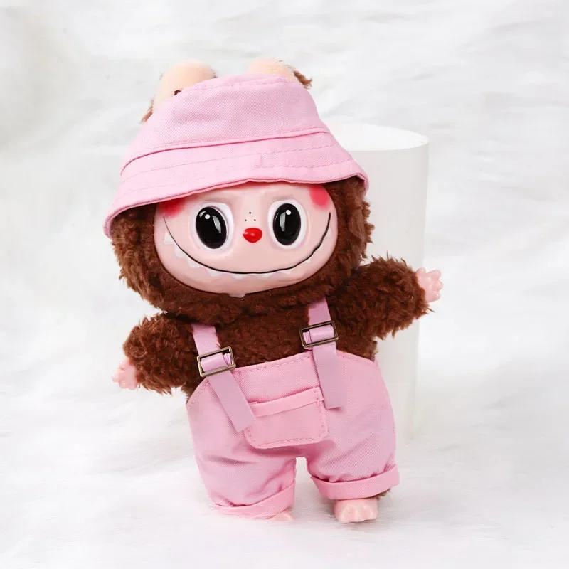 adorable labubu clothes spot labubu macaron overalls set