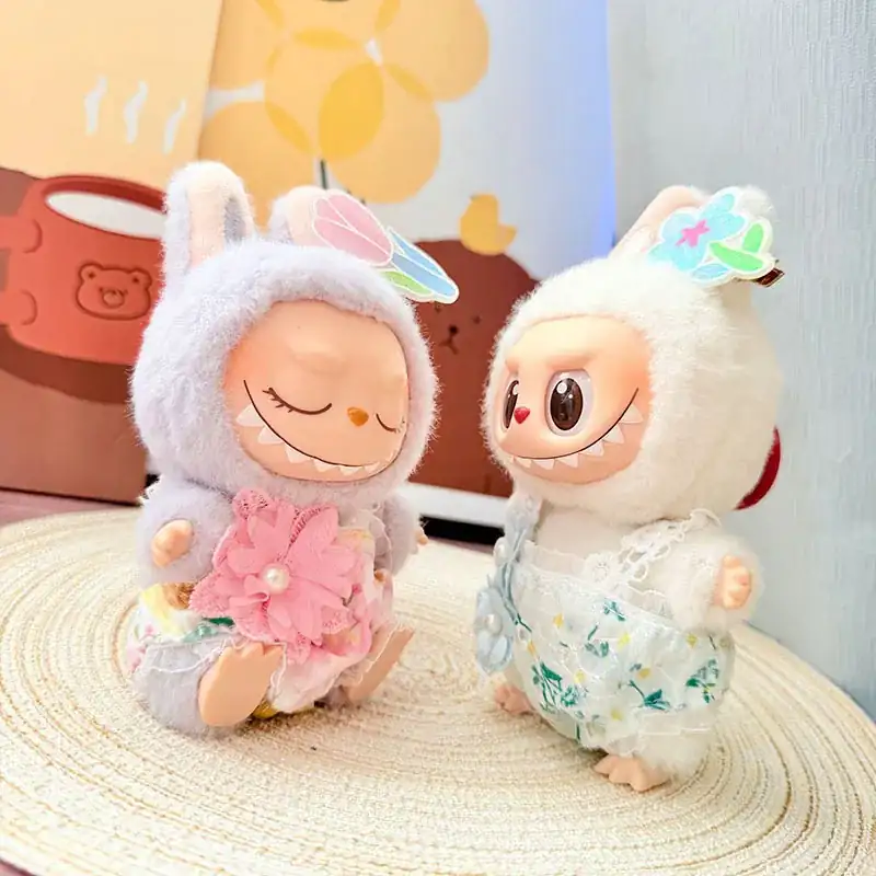 adorable labubu doll accessories included with jumpsuit