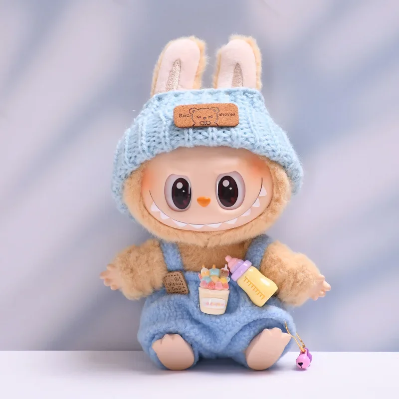 adorable labubu doll accessories set bunny hat charms