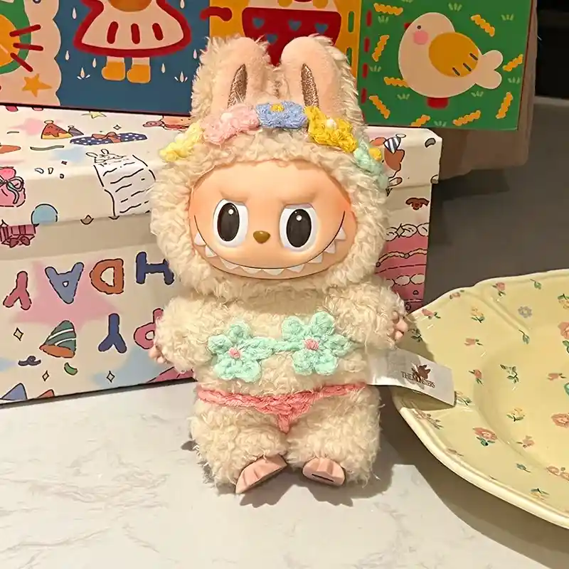 adorable labubu doll clothes hawaiian themed 3 piece set gift