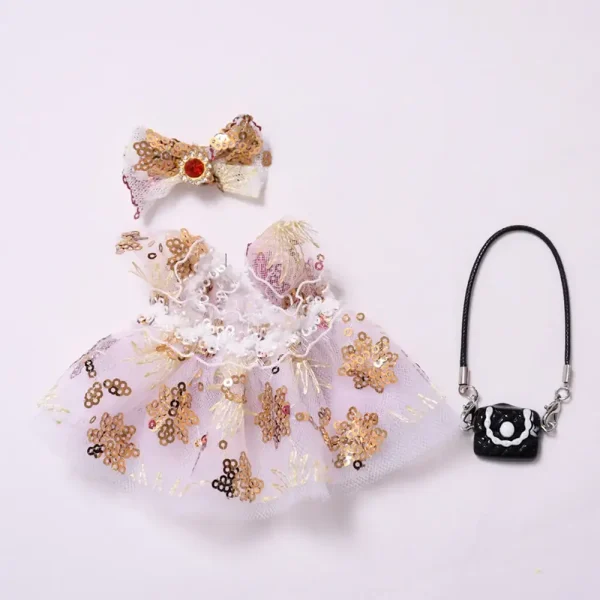 adorable labubu doll clothes with white lace details