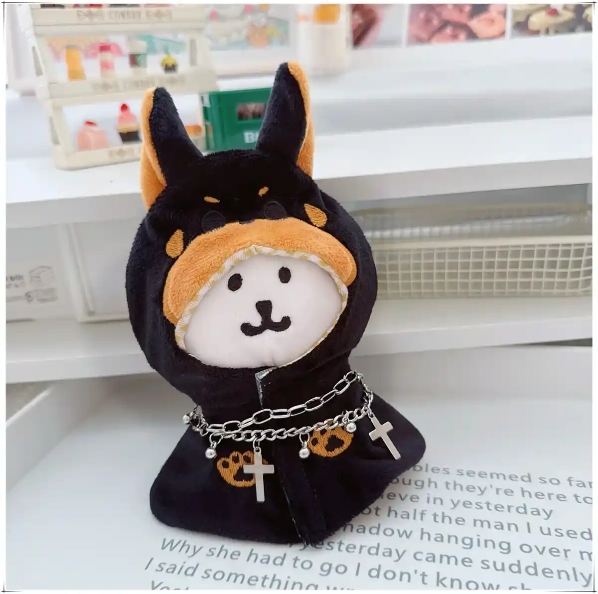 adorable labubu doll cosplay accessories animal hooded cloaks set