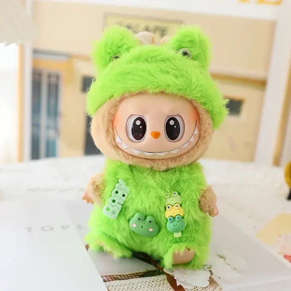 adorable labubu doll costume with pink bow detail