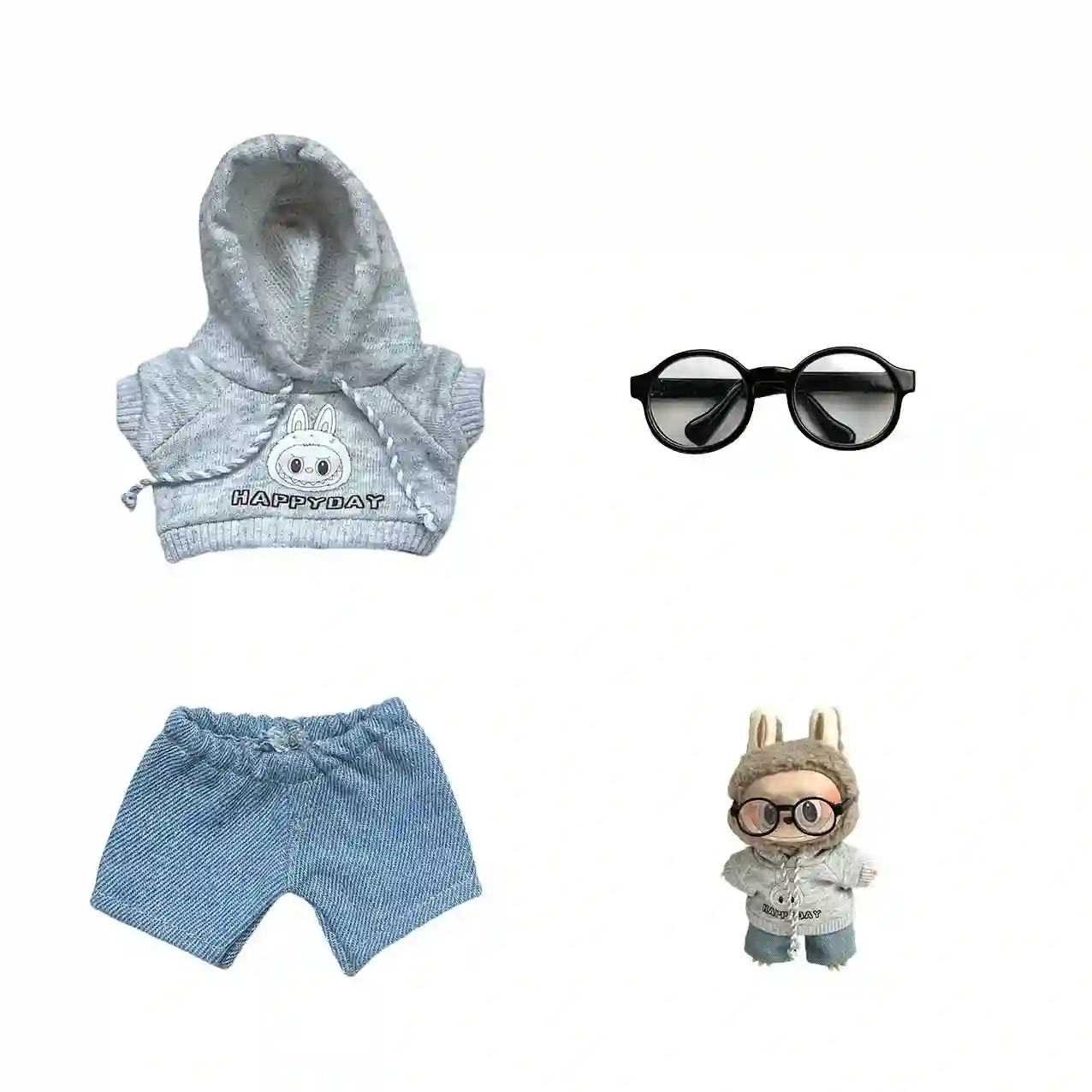 adorable labubu doll outfit set casual chic style accessories