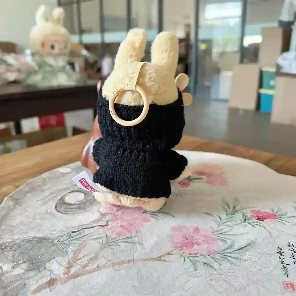 adorable labubu doll sweater and hat set beige option