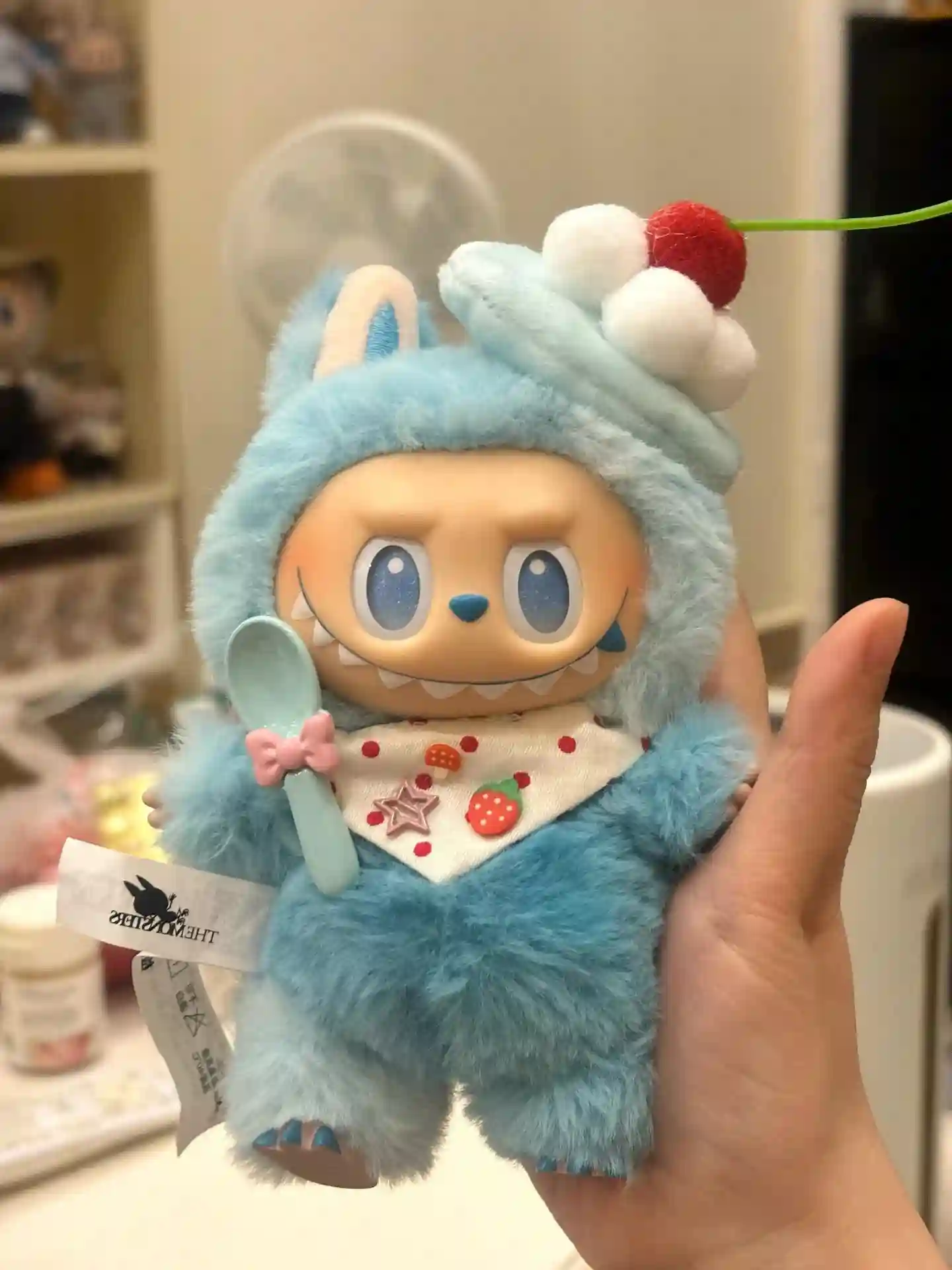 adorable labubu ice cream sundae hat and spoon accessory set