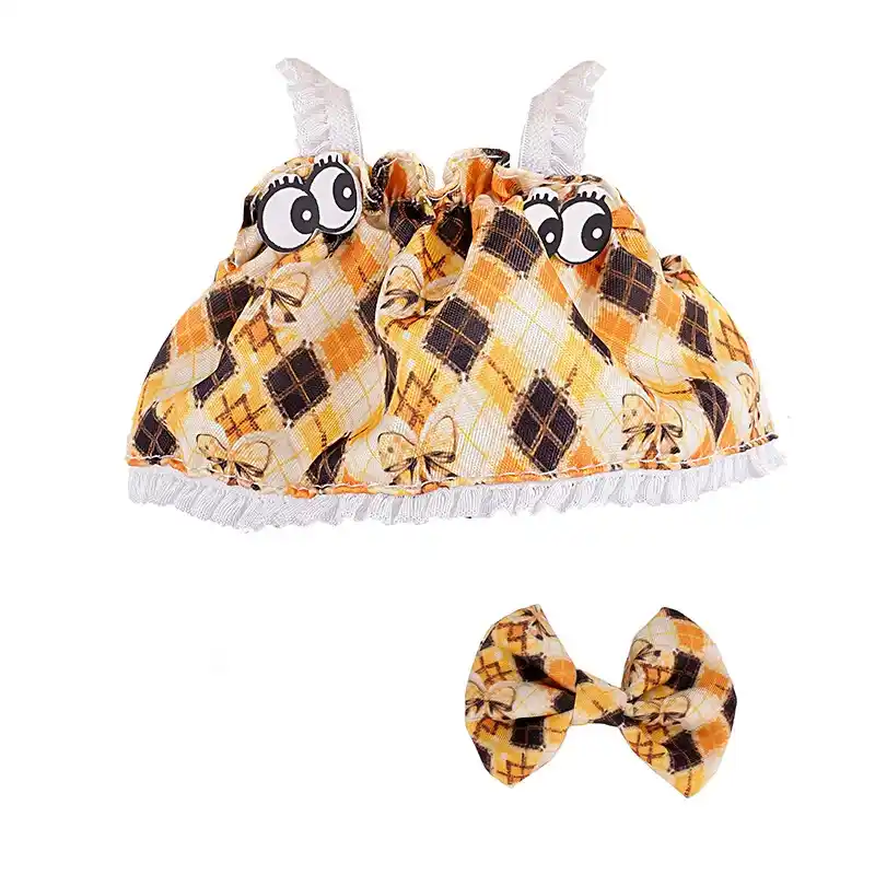 adorable labubu sundress bow set second generation doll clothes
