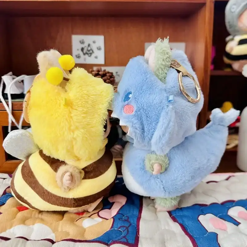 adorable shark costume for 17cm Labubu kpop doll