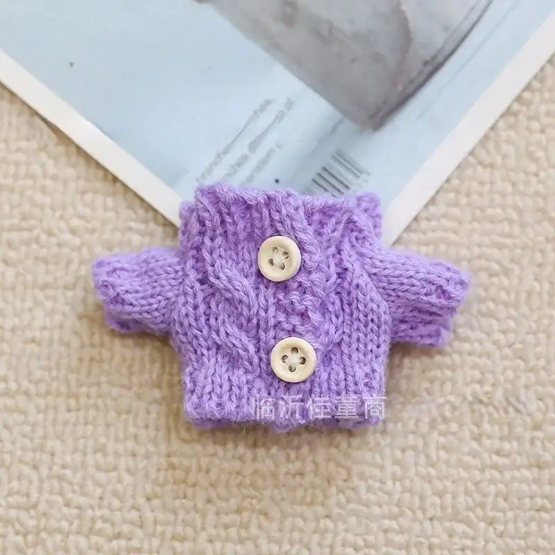 affordable labubu doll clothes knitted sweater hat camera accessory